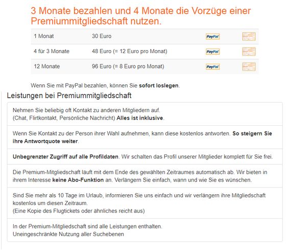 Screenshot der Altersvorsprung Preise
