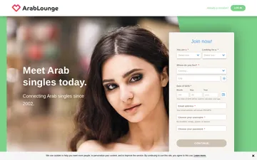 Screenshot der ArabLounge-Website