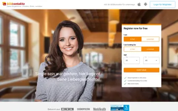 Screenshot der Bildkontakte-Website