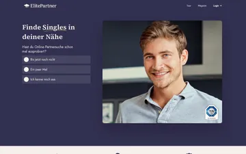 Screenshot der ElitePartner-Website