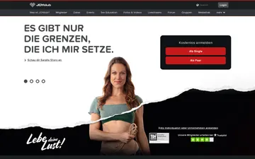 Screenshot der JOYclub-Website