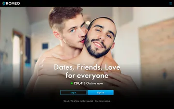 Screenshot der PlanetRomeo-Website