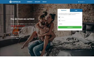 Screenshot der Poppen-Website