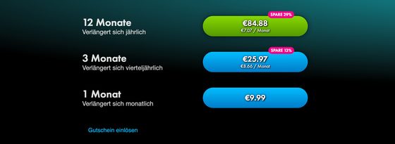 Screenshot der Romeo Preise