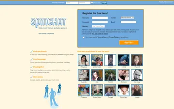 Screenshot der Spinchat-Website
