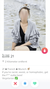 Tinder Profil Frau