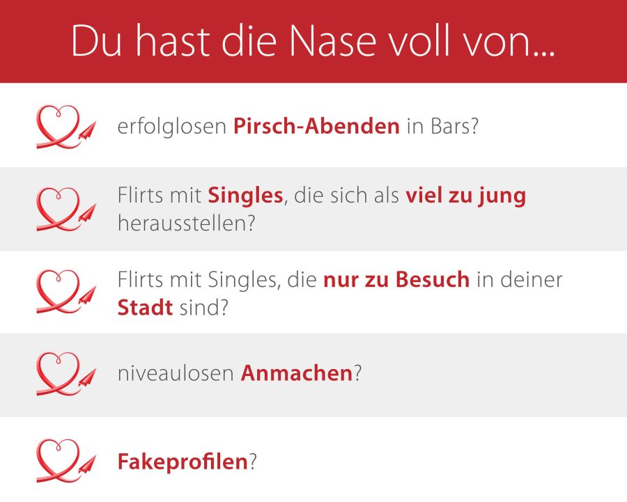 Partnersuche Nase Voll